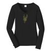 Ladies Long Sleeve Fan Favorite V Neck Tee Thumbnail