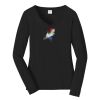Ladies Long Sleeve Fan Favorite V Neck Tee Thumbnail