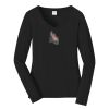 Ladies Long Sleeve Fan Favorite V Neck Tee Thumbnail