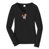Ladies Long Sleeve Fan Favorite V Neck Tee Thumbnail