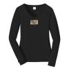 Ladies Long Sleeve Fan Favorite V Neck Tee Thumbnail