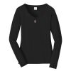 Ladies Long Sleeve Fan Favorite V Neck Tee Thumbnail