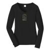 Ladies Long Sleeve Fan Favorite V Neck Tee Thumbnail