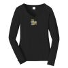 Ladies Long Sleeve Fan Favorite V Neck Tee Thumbnail