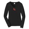 Ladies Long Sleeve Fan Favorite V Neck Tee Thumbnail