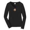 Ladies Long Sleeve Fan Favorite V Neck Tee Thumbnail