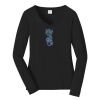 Ladies Long Sleeve Fan Favorite V Neck Tee Thumbnail