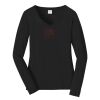 Ladies Long Sleeve Fan Favorite V Neck Tee Thumbnail