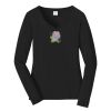 Ladies Long Sleeve Fan Favorite V Neck Tee Thumbnail