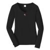 Ladies Long Sleeve Fan Favorite V Neck Tee Thumbnail