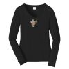 Ladies Long Sleeve Fan Favorite V Neck Tee Thumbnail