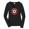 Ladies Long Sleeve Fan Favorite V Neck Tee Thumbnail