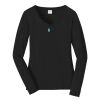 Ladies Long Sleeve Fan Favorite V Neck Tee Thumbnail