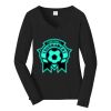 Ladies Long Sleeve Fan Favorite V Neck Tee Thumbnail