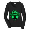 Ladies Long Sleeve Fan Favorite V Neck Tee Thumbnail