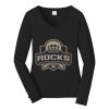 Ladies Long Sleeve Fan Favorite V Neck Tee Thumbnail