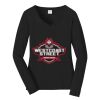 Ladies Long Sleeve Fan Favorite V Neck Tee Thumbnail