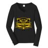 Ladies Long Sleeve Fan Favorite V Neck Tee Thumbnail