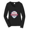 Ladies Long Sleeve Fan Favorite V Neck Tee Thumbnail