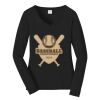 Ladies Long Sleeve Fan Favorite V Neck Tee Thumbnail