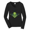 Ladies Long Sleeve Fan Favorite V Neck Tee Thumbnail