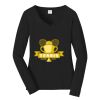 Ladies Long Sleeve Fan Favorite V Neck Tee Thumbnail