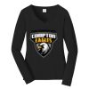 Ladies Long Sleeve Fan Favorite V Neck Tee Thumbnail