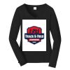 Ladies Long Sleeve Fan Favorite V Neck Tee Thumbnail