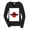 Ladies Long Sleeve Fan Favorite V Neck Tee Thumbnail