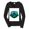 Ladies Long Sleeve Fan Favorite V Neck Tee Thumbnail