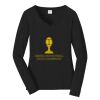 Ladies Long Sleeve Fan Favorite V Neck Tee Thumbnail