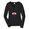 Ladies Long Sleeve Fan Favorite V Neck Tee Thumbnail