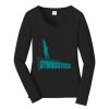 Ladies Long Sleeve Fan Favorite V Neck Tee Thumbnail