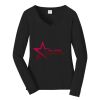 Ladies Long Sleeve Fan Favorite V Neck Tee Thumbnail