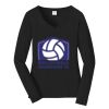 Ladies Long Sleeve Fan Favorite V Neck Tee Thumbnail