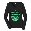 Ladies Long Sleeve Fan Favorite V Neck Tee Thumbnail