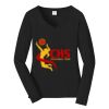 Ladies Long Sleeve Fan Favorite V Neck Tee Thumbnail