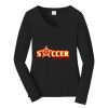 Ladies Long Sleeve Fan Favorite V Neck Tee Thumbnail