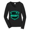 Ladies Long Sleeve Fan Favorite V Neck Tee Thumbnail