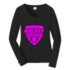 Ladies Long Sleeve Fan Favorite V Neck Tee Thumbnail
