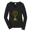 Ladies Long Sleeve Fan Favorite V Neck Tee Thumbnail