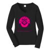 Ladies Long Sleeve Fan Favorite V Neck Tee Thumbnail