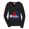 Ladies Long Sleeve Fan Favorite V Neck Tee Thumbnail