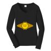 Ladies Long Sleeve Fan Favorite V Neck Tee Thumbnail