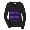 Ladies Long Sleeve Fan Favorite V Neck Tee Thumbnail