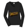 Ladies Long Sleeve Fan Favorite V Neck Tee Thumbnail