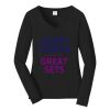 Ladies Long Sleeve Fan Favorite V Neck Tee Thumbnail