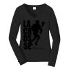 Ladies Long Sleeve Fan Favorite V Neck Tee Thumbnail