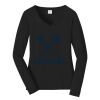 Ladies Long Sleeve Fan Favorite V Neck Tee Thumbnail