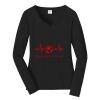 Ladies Long Sleeve Fan Favorite V Neck Tee Thumbnail